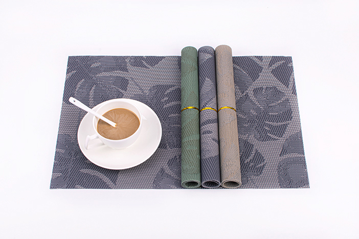 New European-style Sterling jacquard pvc placemats with leaky edge, classic and fashionable hotel placemats with smooth coasters