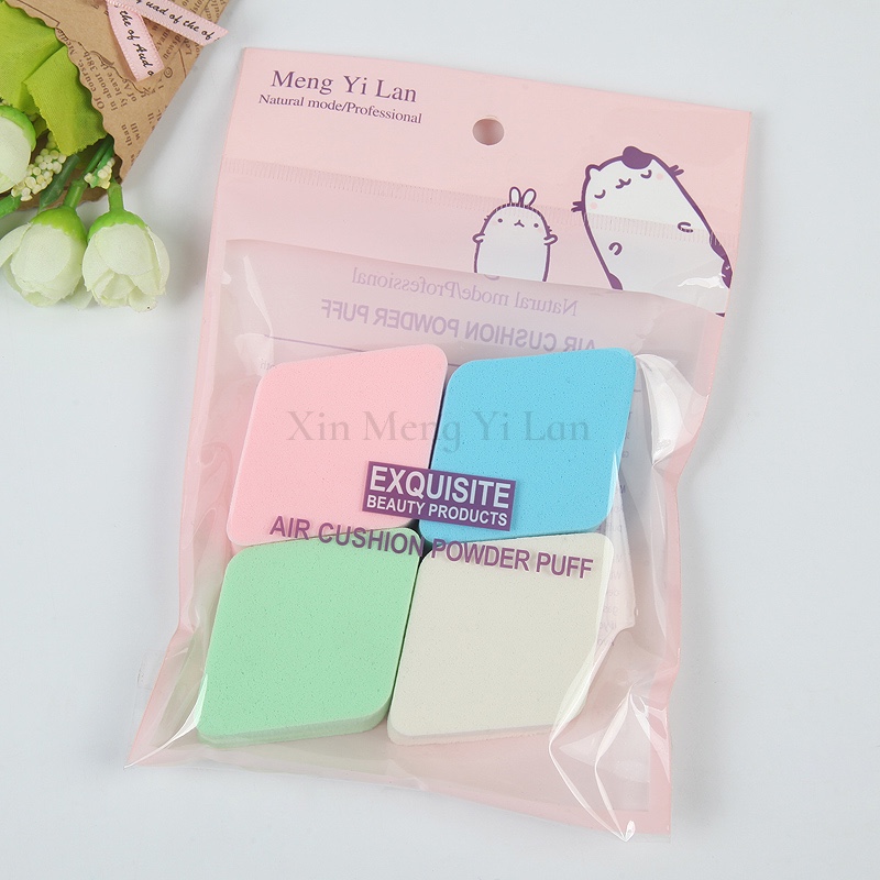 Diamond-shaped four-color high-grade cotton pads for makeup