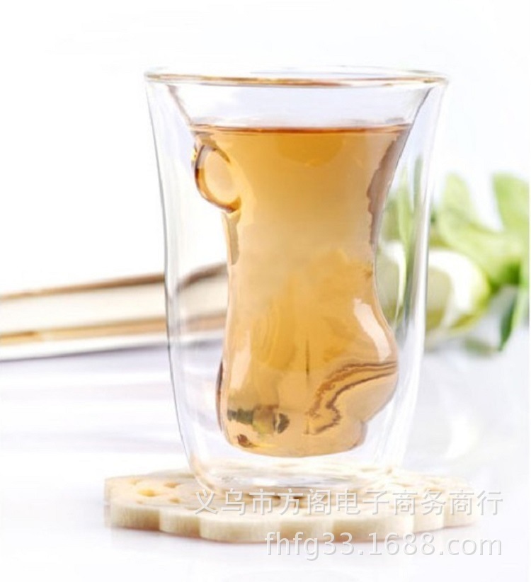 美女杯 美女双层隔热杯 裸女玻璃杯 裸女创意杯 美女杯 裸女杯详情图9