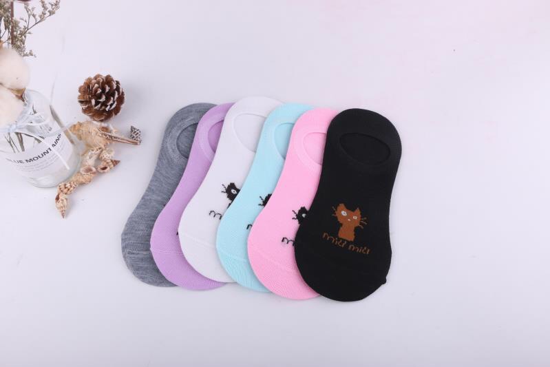 Ladies' invisible socks, small boat socks, cartoon socks, three-dimensional socks, cotton socks, short socks, silk socks, thin cotton socks, summer socks, spring and autumn socks Item Picture