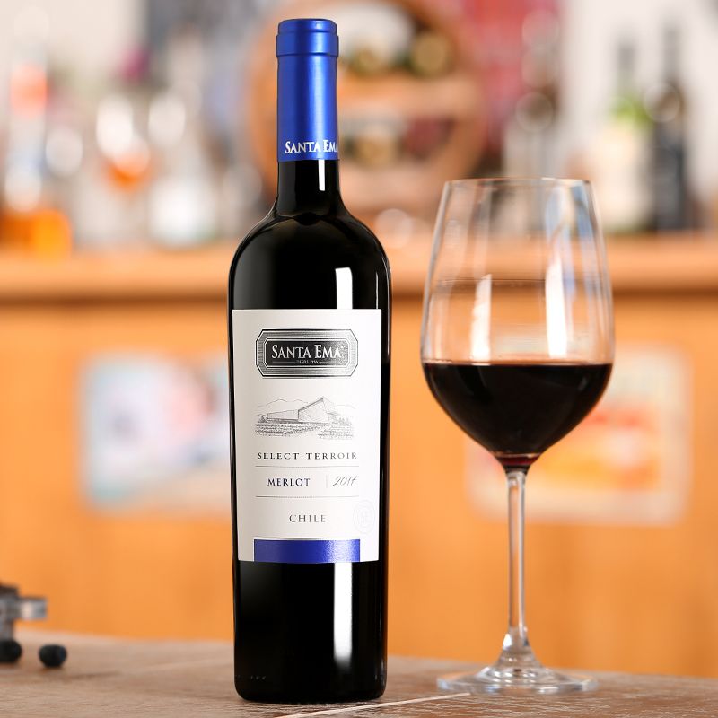 智利原瓶进口红酒 精选梅洛红葡萄酒750ml