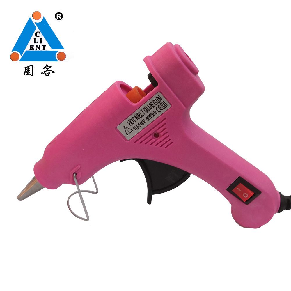 20W power Pink high temperature hot melt glue gun Environmentally friendly lead-free