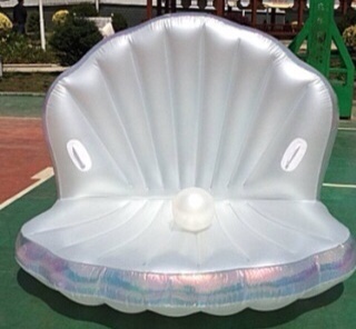 Inflatable PVC swim ring shell float row mount