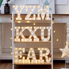 LED英文字母灯求婚创意布置用品浪漫表白成人生日派对装饰数字灯