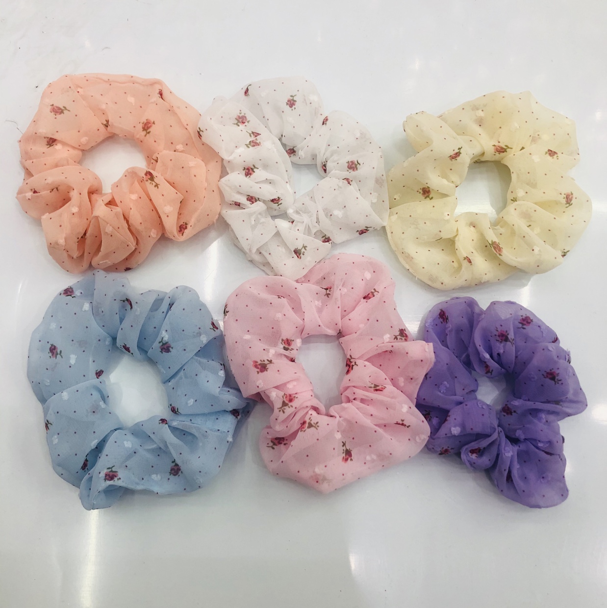 Korean broken flower large intestine ring thumbnail