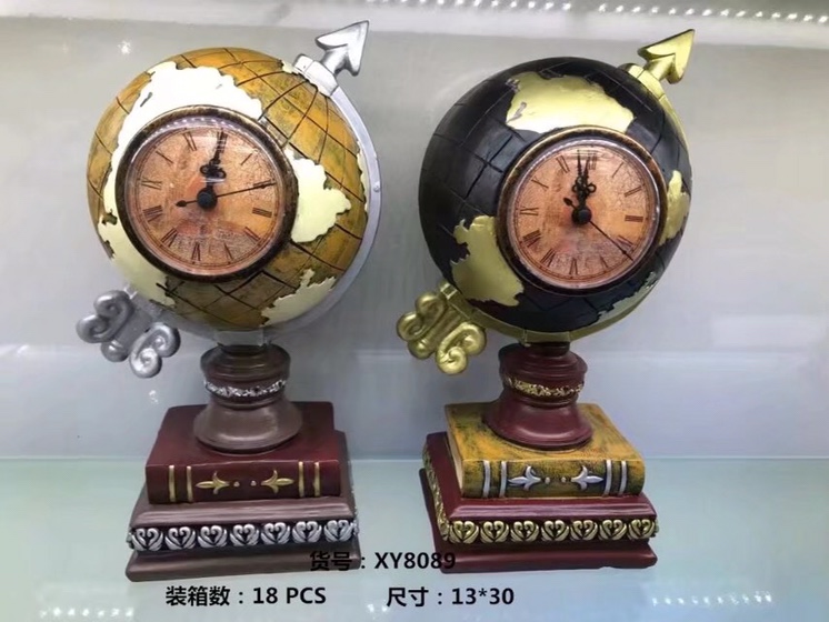 树脂地球仪带表 创意小礼品 儿童节礼品赠送 鑫怡工艺品