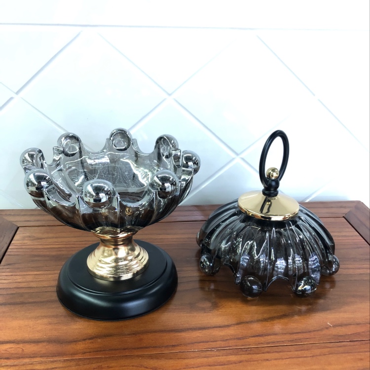 Manufacturers Direct Sales Crystal Candy Jar With Lid Craft Decoration Foreign Trade, Small, Large Quantity Please Inquire