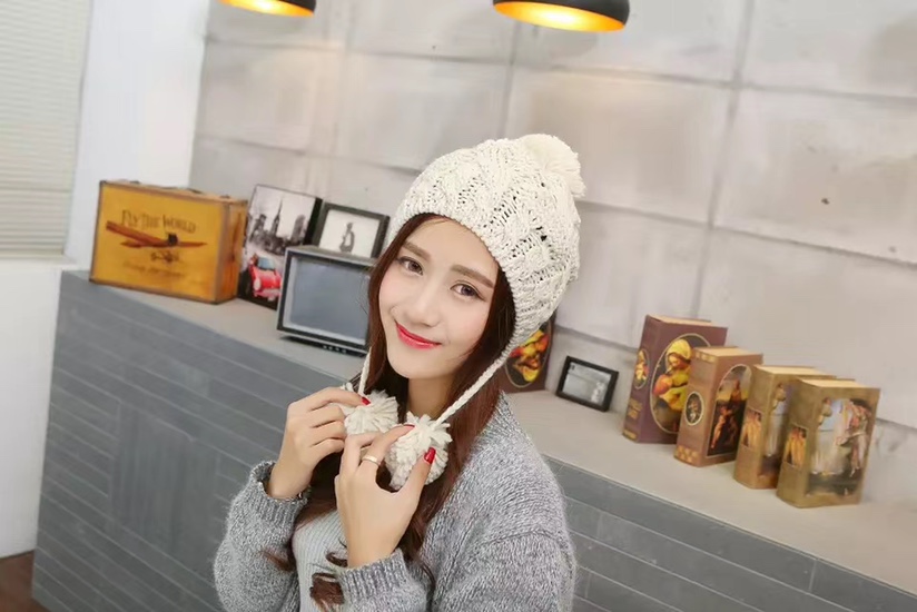 Woolen Hat Children's Winter Korean Version Of The Tide All Wear Small Fresh Fashion Autumn And Winter Knitted Hat Sweet Cute Pullover Hat Cold Hat details Picture