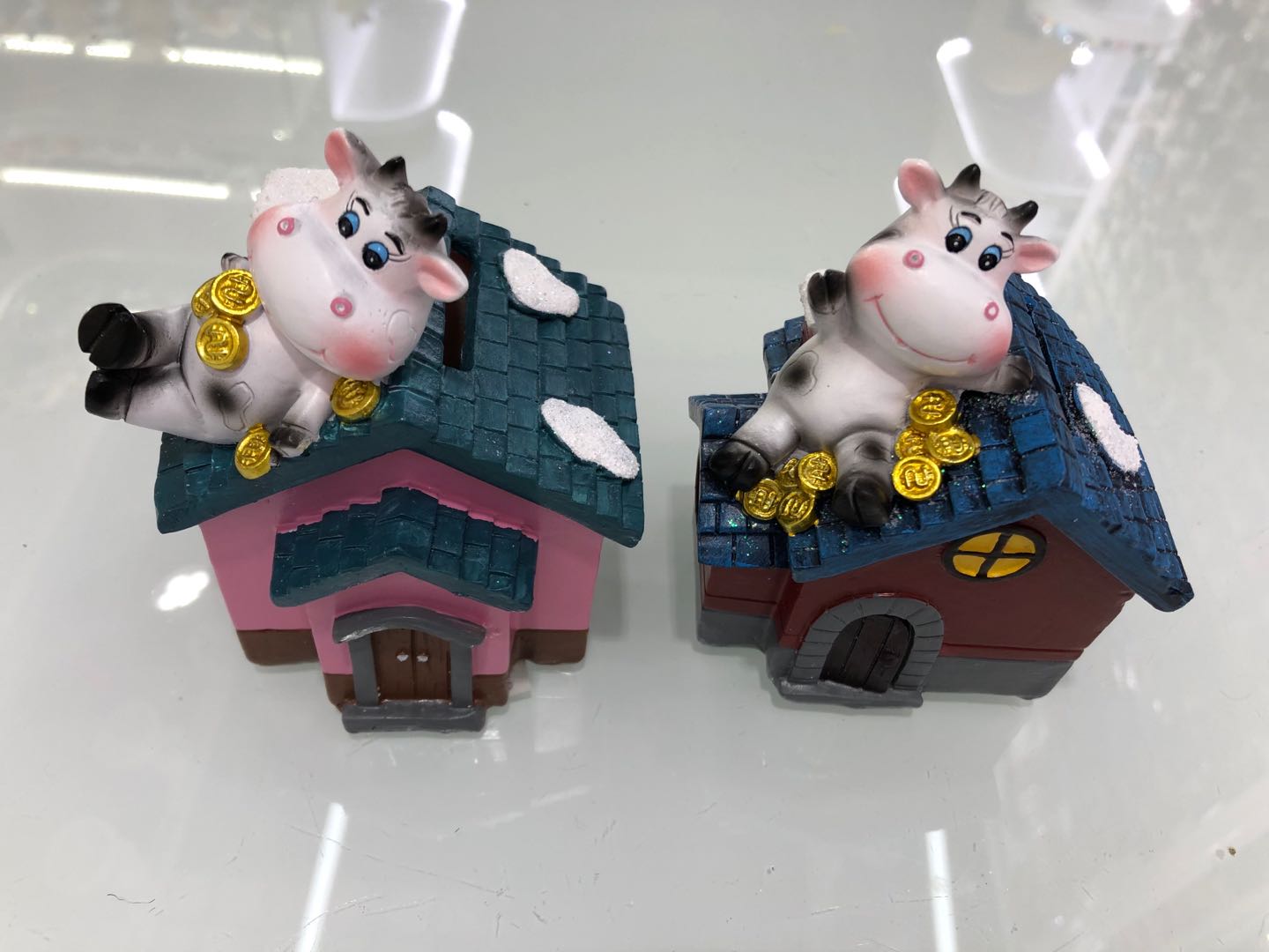 Little house calf figurine