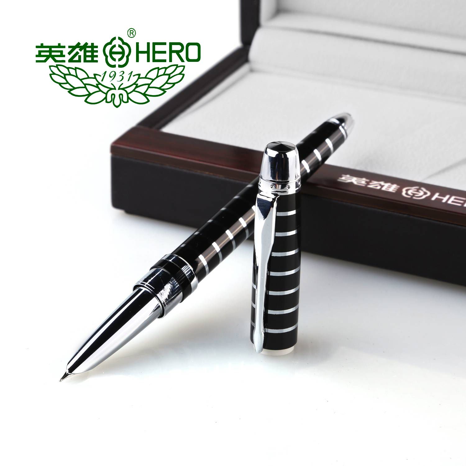 英雄钢笔763黑漆正品女士男士商务成人高档办公学生书写练字礼品