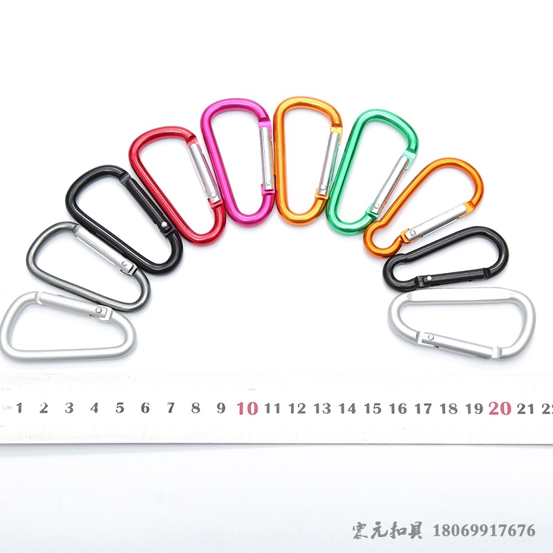 Same-day delivery of in-stock items: No. 5 aluminum hook for mountain climbing, outdoor mountain climbing buckle, aluminum alloy gourd hook, D-shaped hook Specification image