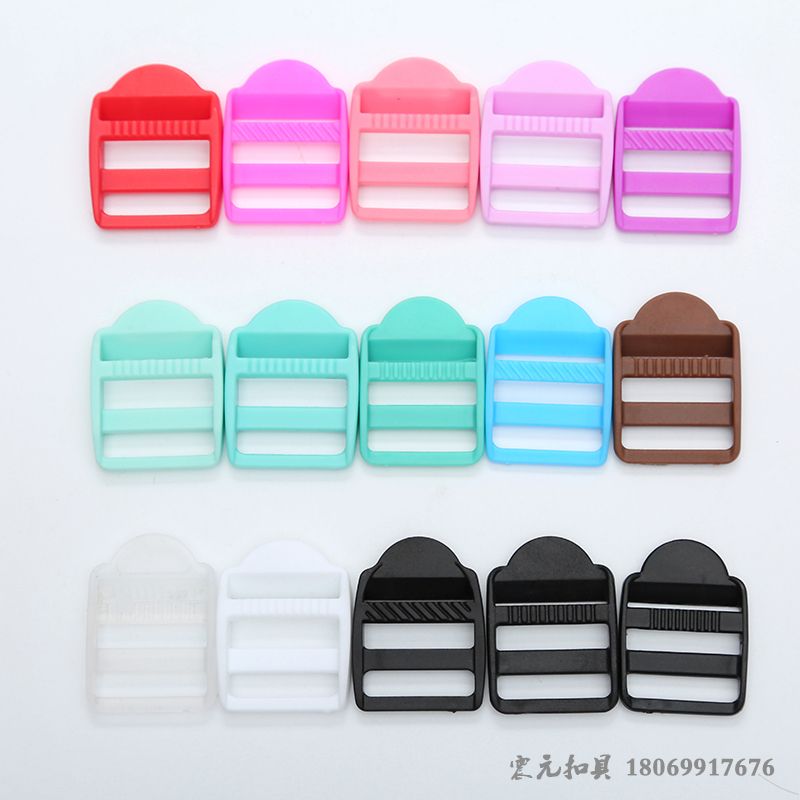 Factory direct sales of low-price supply of webbing buckles, colored checkered plastic buckles and adjustable buckles