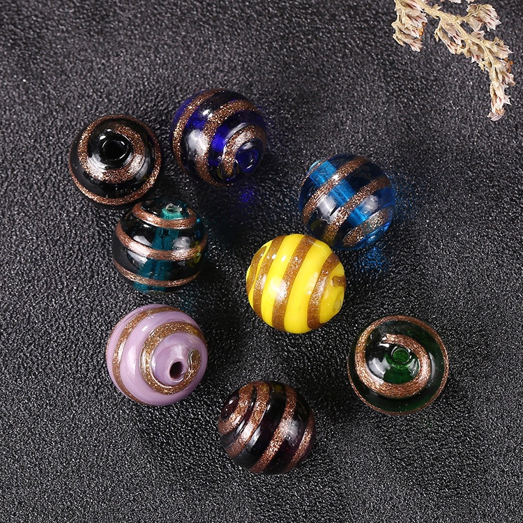 Rayas de arena borrado redondo perlas diy accesorios accesorios 8/10/12mm borrado perlas sueltas fábrica directa