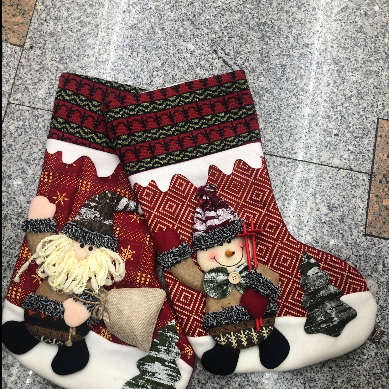 Fahrenheit Christmas Craft Christmas Decoration The Latest Christmas Socks Knitted Printed Figure Socks details Picture