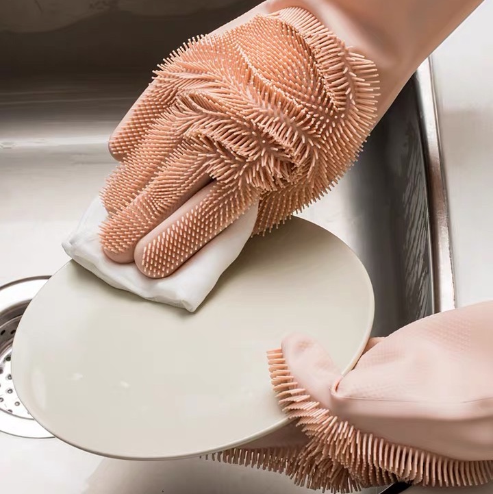硅胶手套女家用魔术洗碗神器橡胶胶皮厨房耐用型刷碗家务防水洗菜详情图4