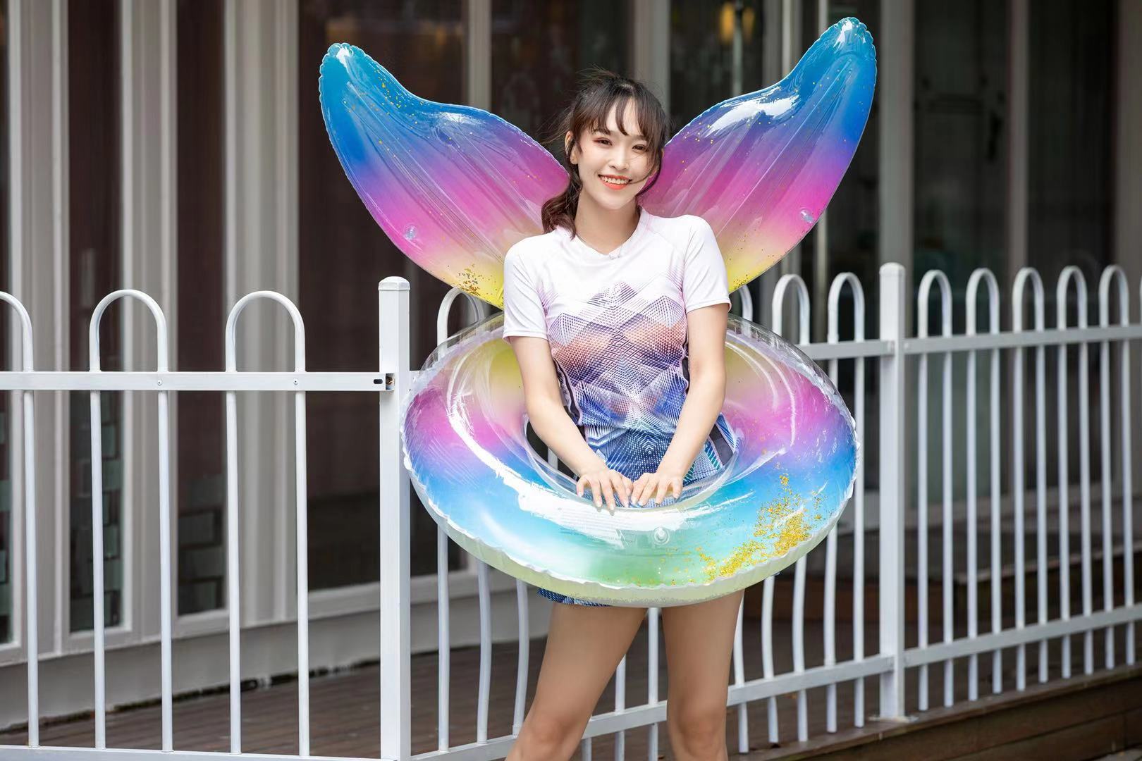 Adult creative web celebrity glitter pink circle 100cm thick rabbit ear circle thumbnail