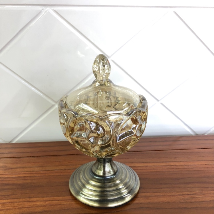 Manufacturers Exquisite Decoration Foreign Trade Single Glass Candy Jar Small, Large Quantity Can Be Talked About