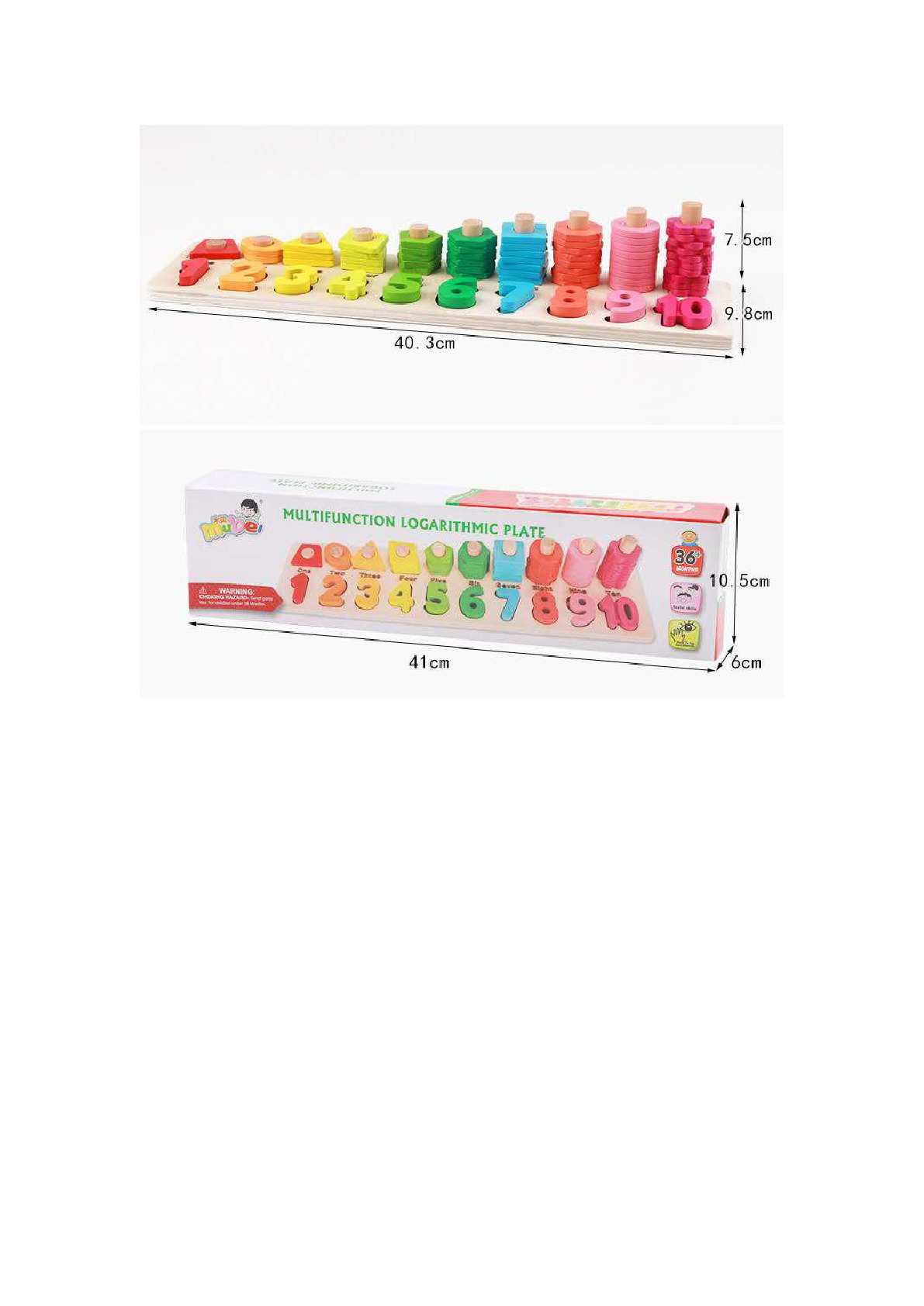 Digital shape logarithmic board children's early education multi-functional logarithmic board boys and girls early education toy pic 9