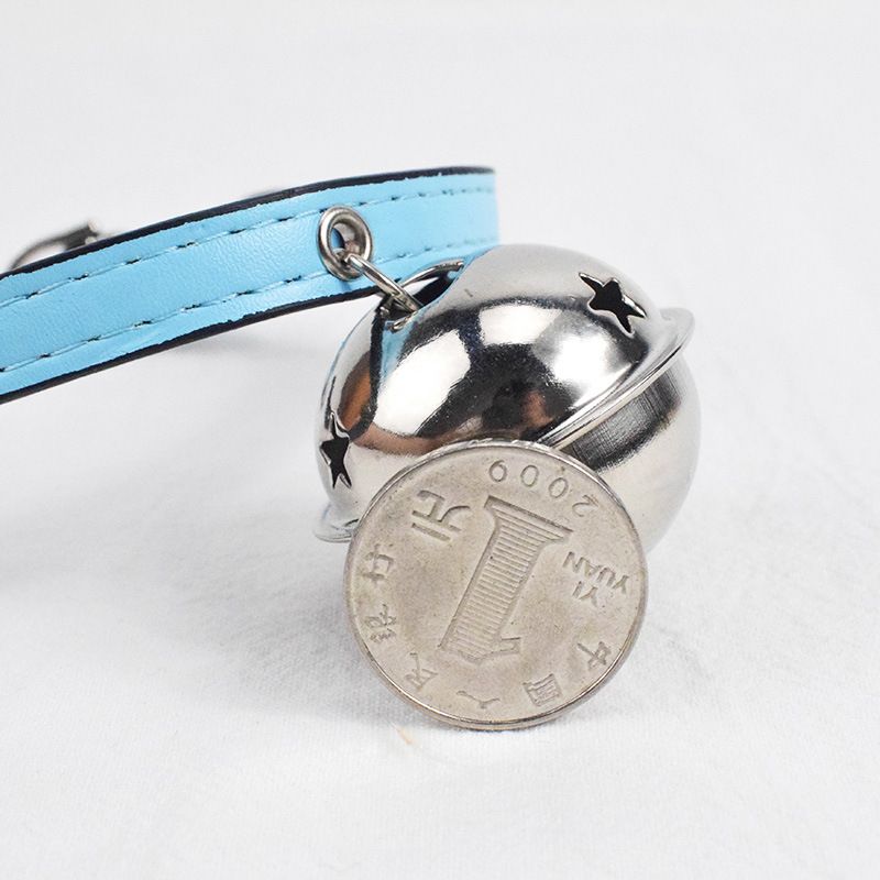 Factory Direct Sales Pet Bell Collar Teddy Bell Than Bear Pet Pu Collar Dog Cat Pet Supplies details Picture