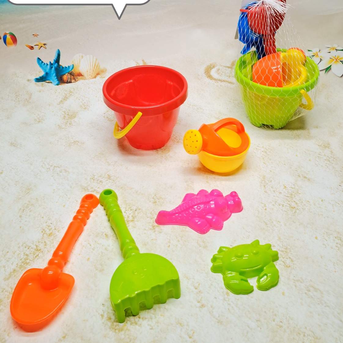Children's beach toy set large car shovel bucket play sand cassia seed tool large hourglass play toy 688-26 thumbnail