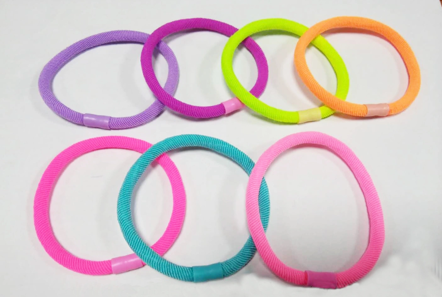 Fluorescent thick-textured rubber hose to adhesive rubber band detail image 1