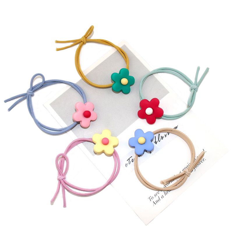 100 pieces/dozen Korean web celebrity small flower hair rope small fresh hair tie street stand rubber band