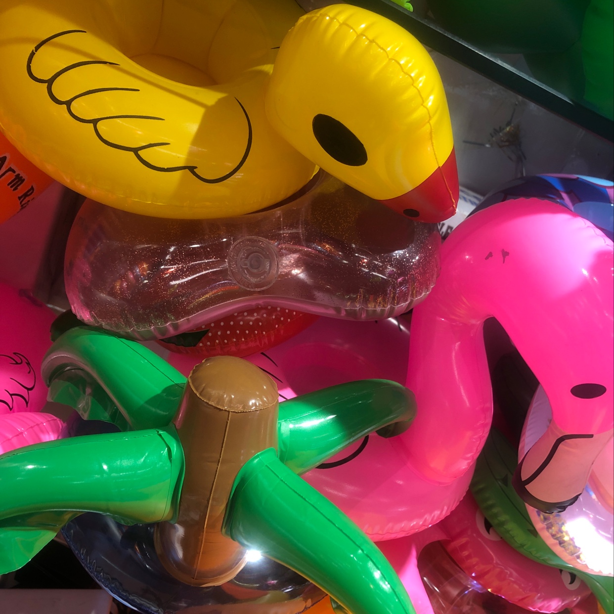 Inflatable Pvc Watermelon Pineapple Flamingo Donut Cup Holder Specification drawing