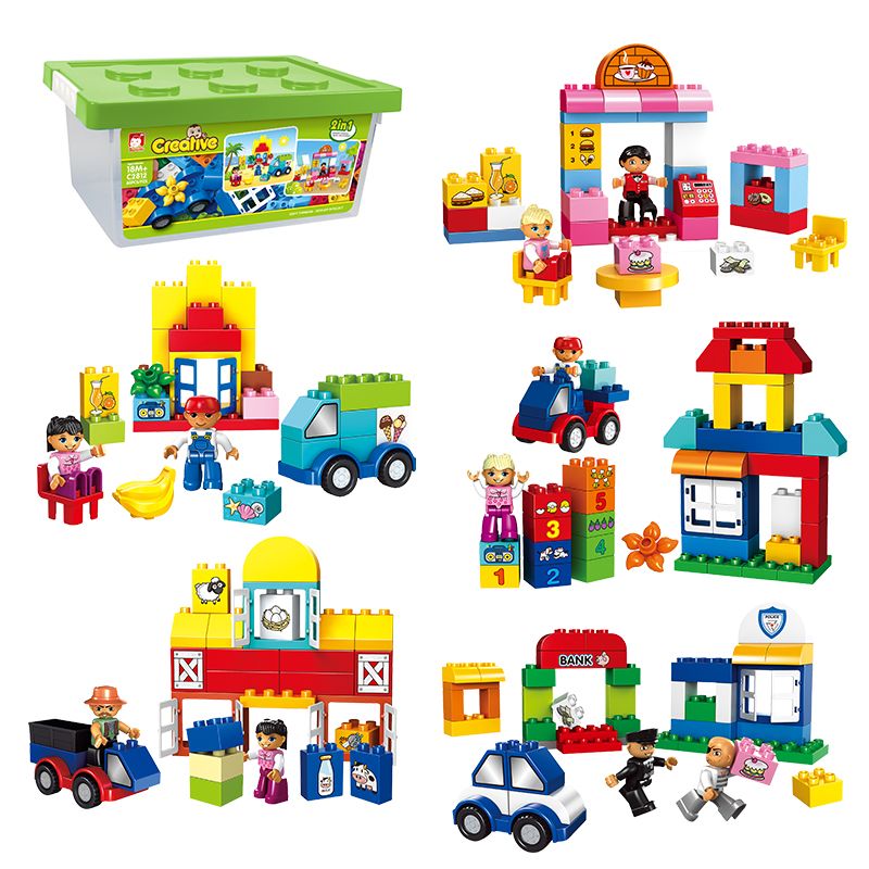 Large-sized LEGO building blocks for children's intelligence and brain-stimulating toys, boys and girls 5
