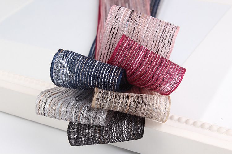 South Korean ribbon with contrasting color jumpers striped snow gauze with handmade hair accessories top hat materials gift wrap ribbon