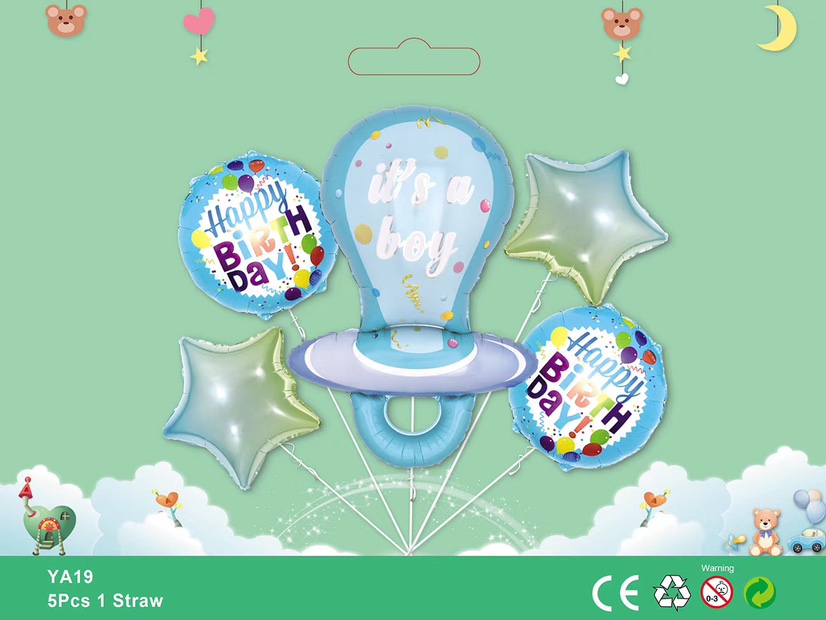 卡通系列铝膜气球套装生日派对装饰用品背景墙布置铝箔气球套餐