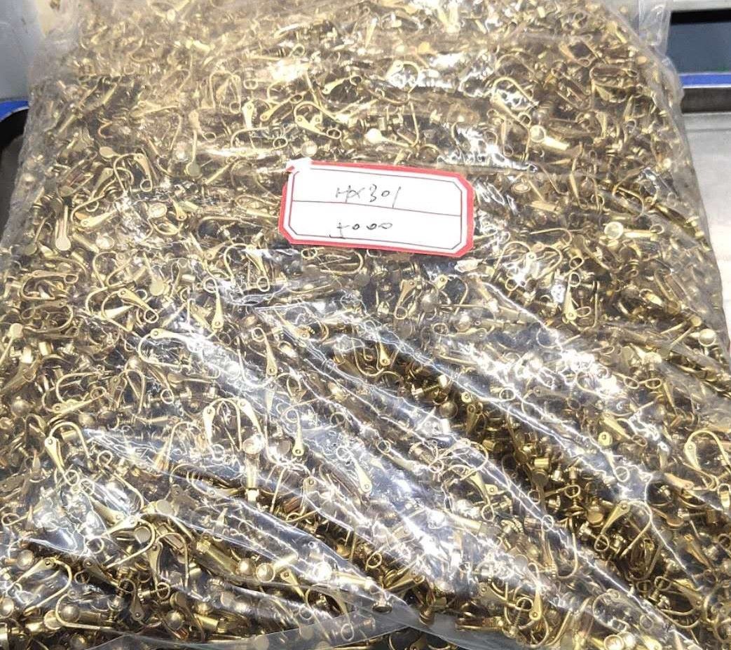 螺丝耳夹螺旋耳夹U形无洞耳夹平面圆形旋转耳夹无耳洞耳环有圈螺旋螺纹耳夹手工配件DIY材料详情1