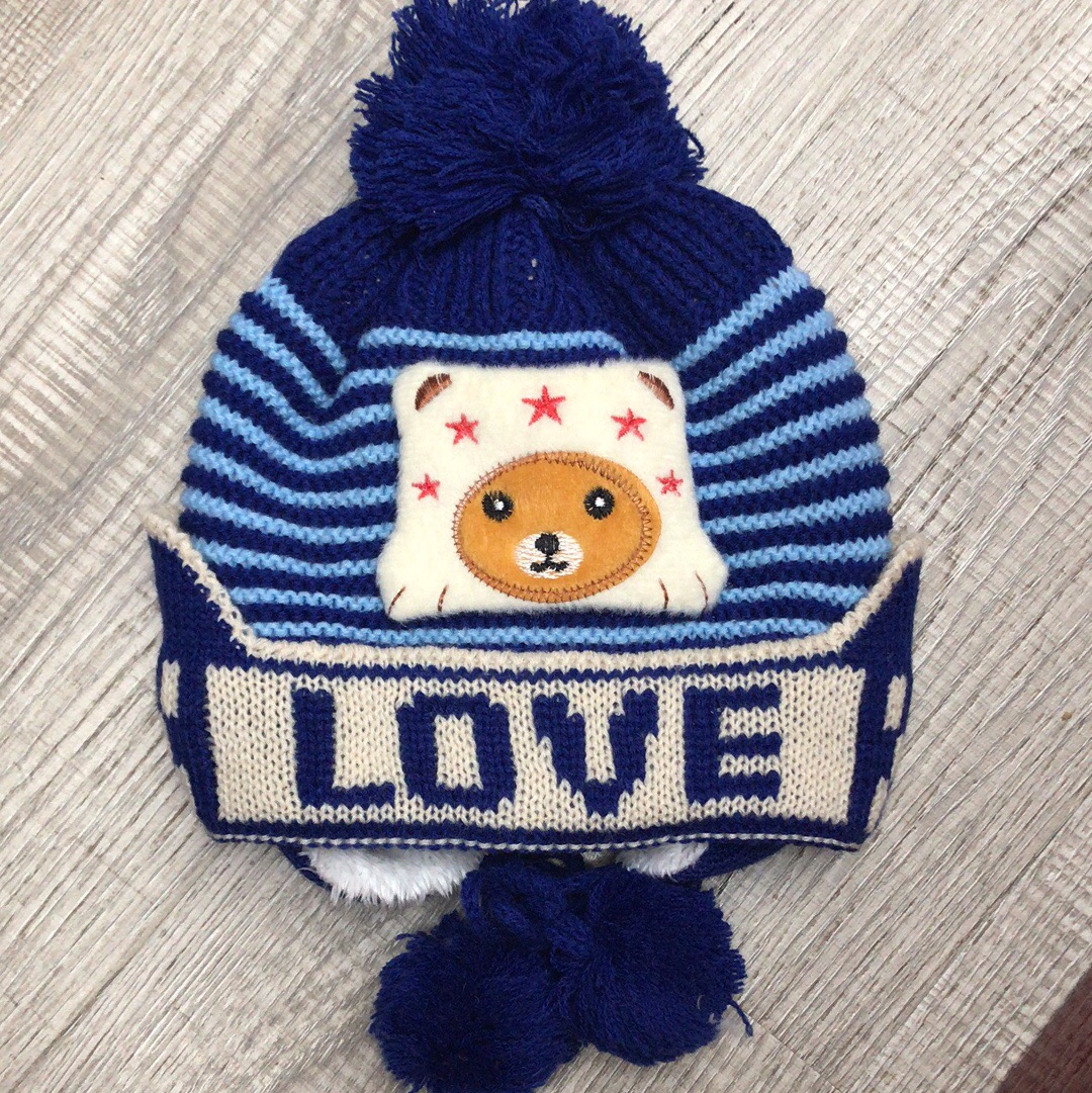 Children's Protective Hat 3 To 4 Years Old Wear Warm Cartoon Pattern Woolen Hat Quality Good Price