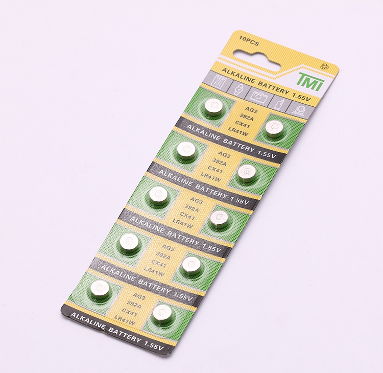 AG3纽扣电池一卡10粒、起订量一件起、一件1000卡