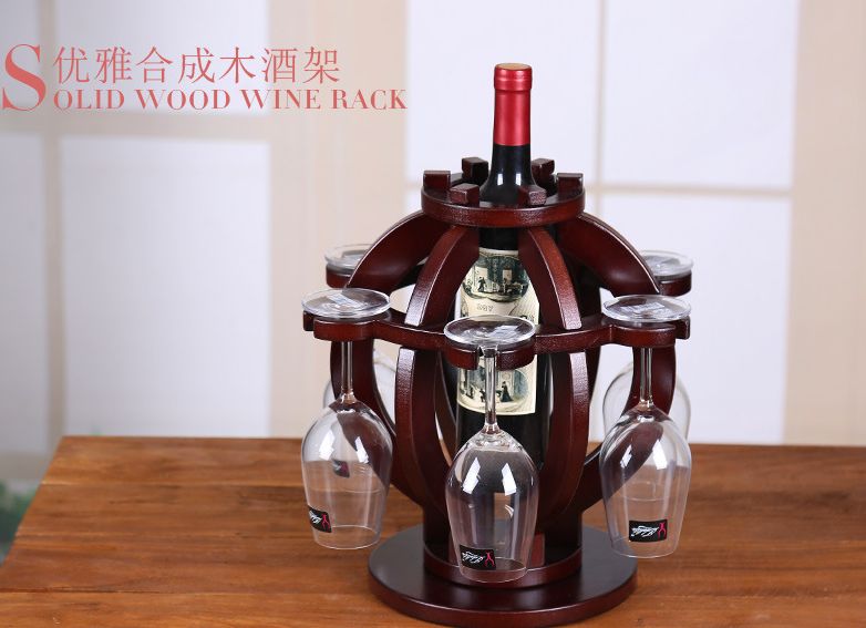 Wine wooden red wine rack goblet lantern thumbnail