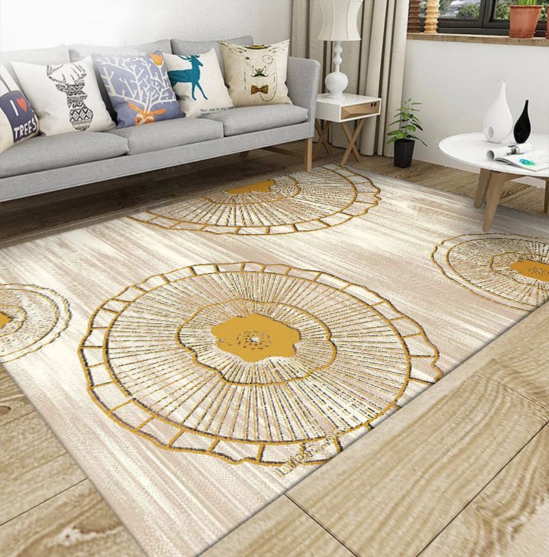 Modern Simple Living Room Tea Table Carpet Nordic Light Luxury Style Gray Gold Home Sofa Study Bedroom Bed Under The Mattress Specification drawing
