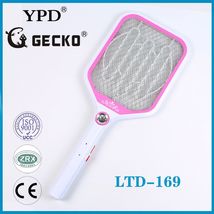 厂家直销GECKO-LTD-169超高品质带LED照明灯充电式电蚊拍22X54CM
