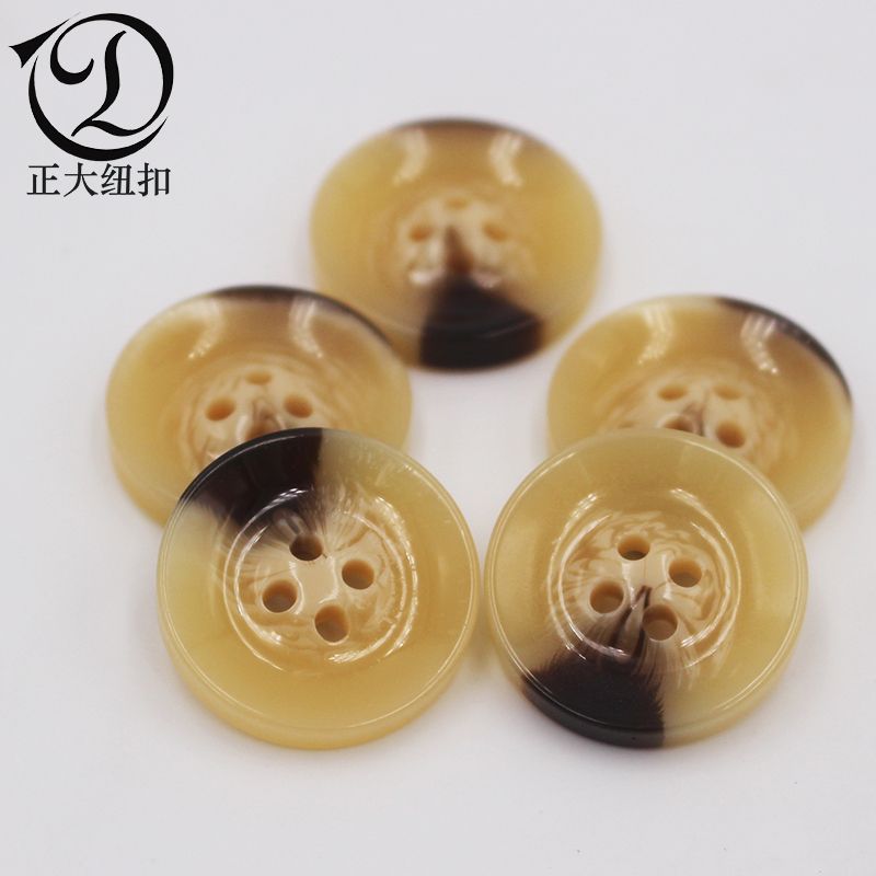 Four Eyes Round Button Clothing Beige Resin Suit Suit Big Coat Button Trench Coat Shirt Button