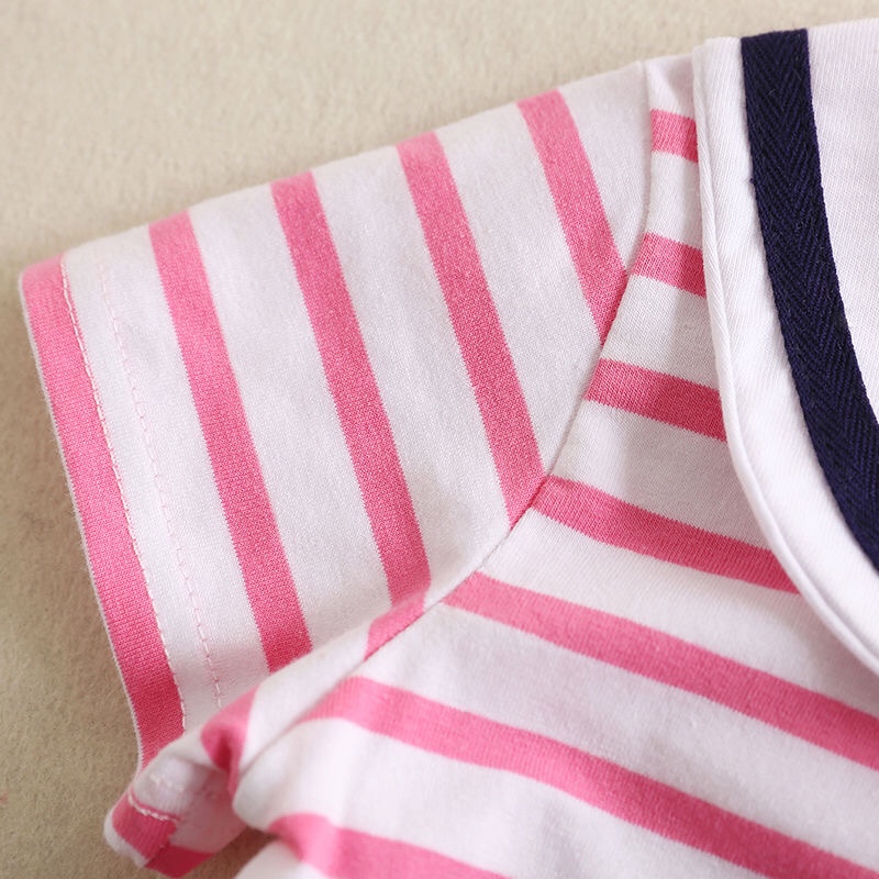 Short-sleeved baby tops and skirts for girls details Picture