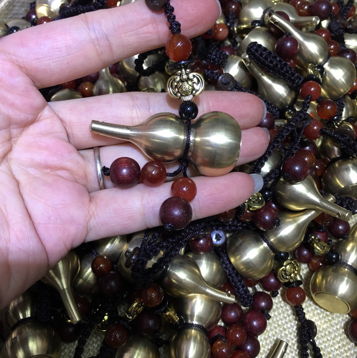 Copper gourd keychain details Picture