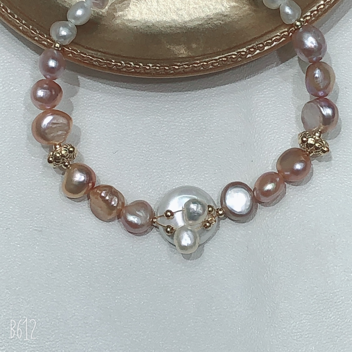 Baroque freshwater pearl original pearl lobster clasp bracelet for women Specification image