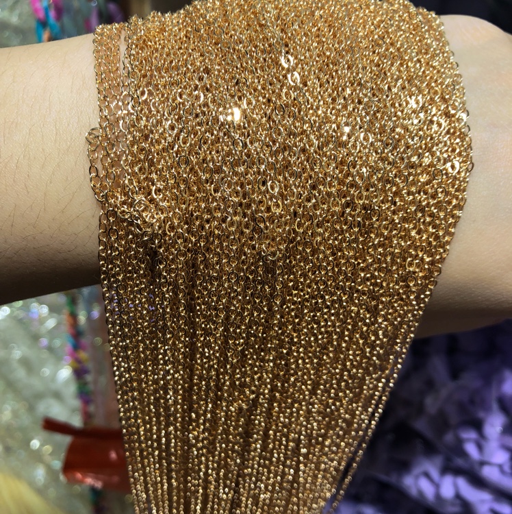 Cp245SF金色 十字链 保色链条 kc金 项链 本成品DIY 万能链