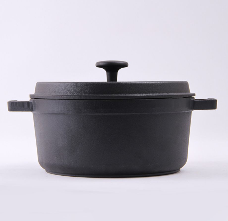 24cm cast iron soup pot thickened double ear multifunctional saucepan raw iron pot