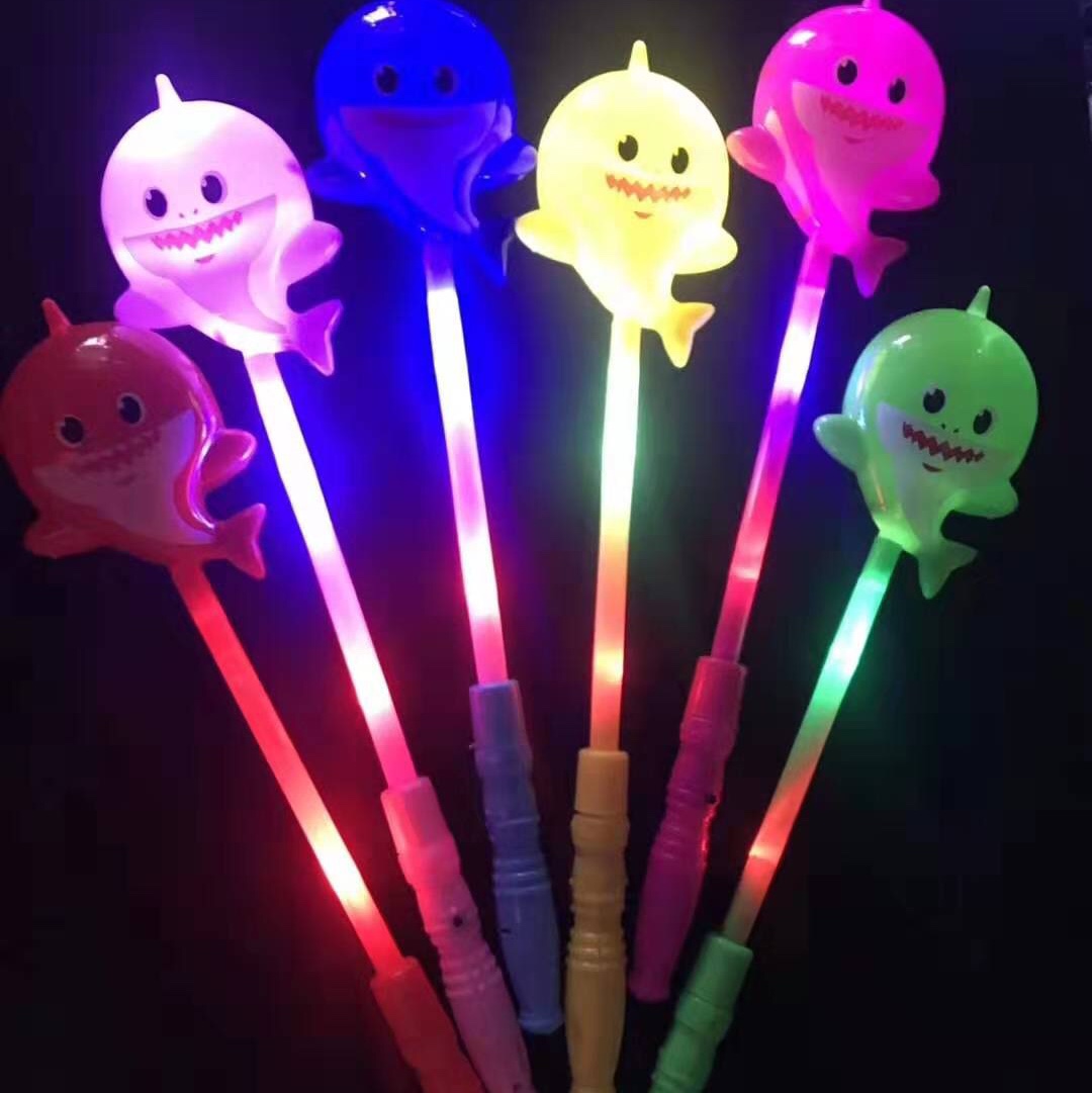 Electronic handle baby shark flash stick
