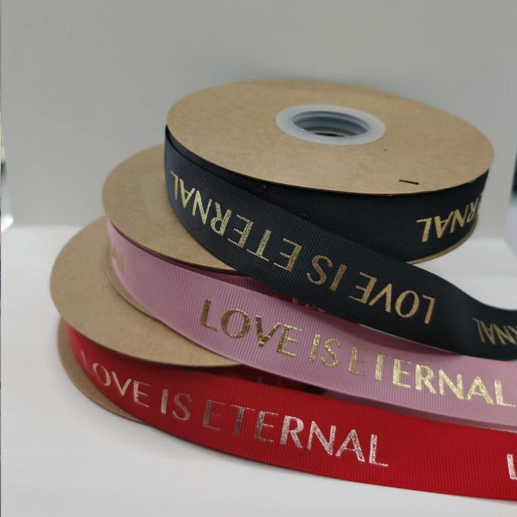 Various Sizes Polyester Ribbed Belt Printing Hot Stamping Pattern Pattern Manufacturers Direct Sales Item Picture