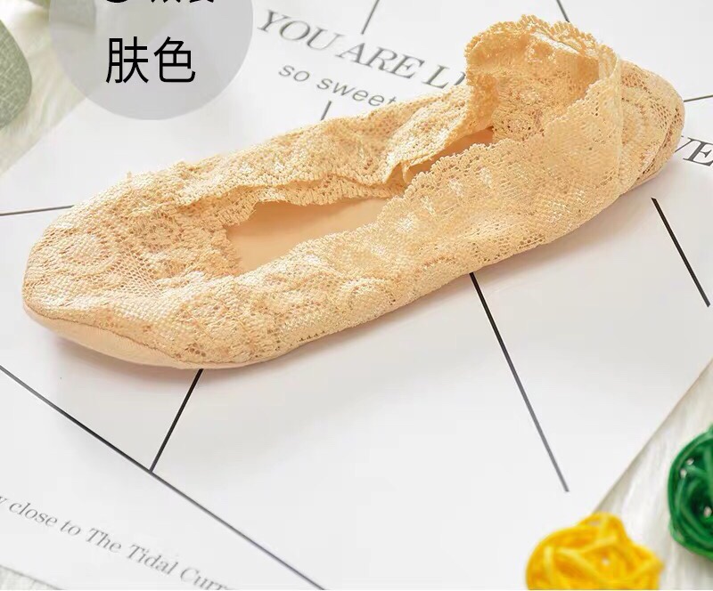 Ladies' lace stockings, lace stockings, invisible stockings, all-cotton socks, Doudou shoes and socks, new Japanese and Korean socks Item Picture