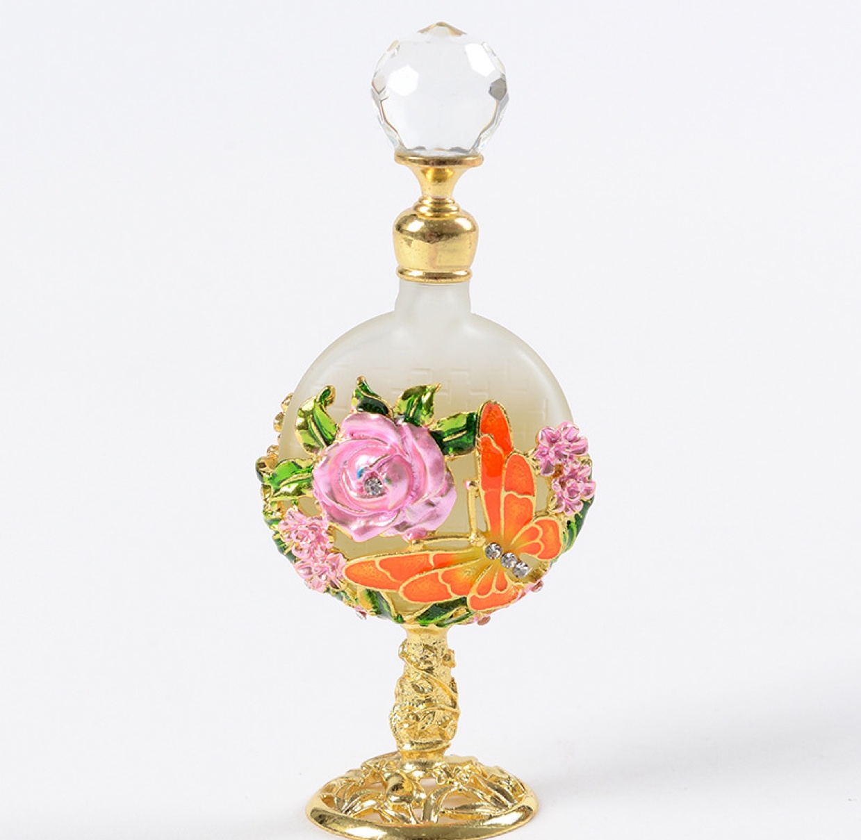 Glass perfume bottles, crystal essence bottles, enamel essential oil bottles, factory direct sales of perfume bottles, metal perfume bottles