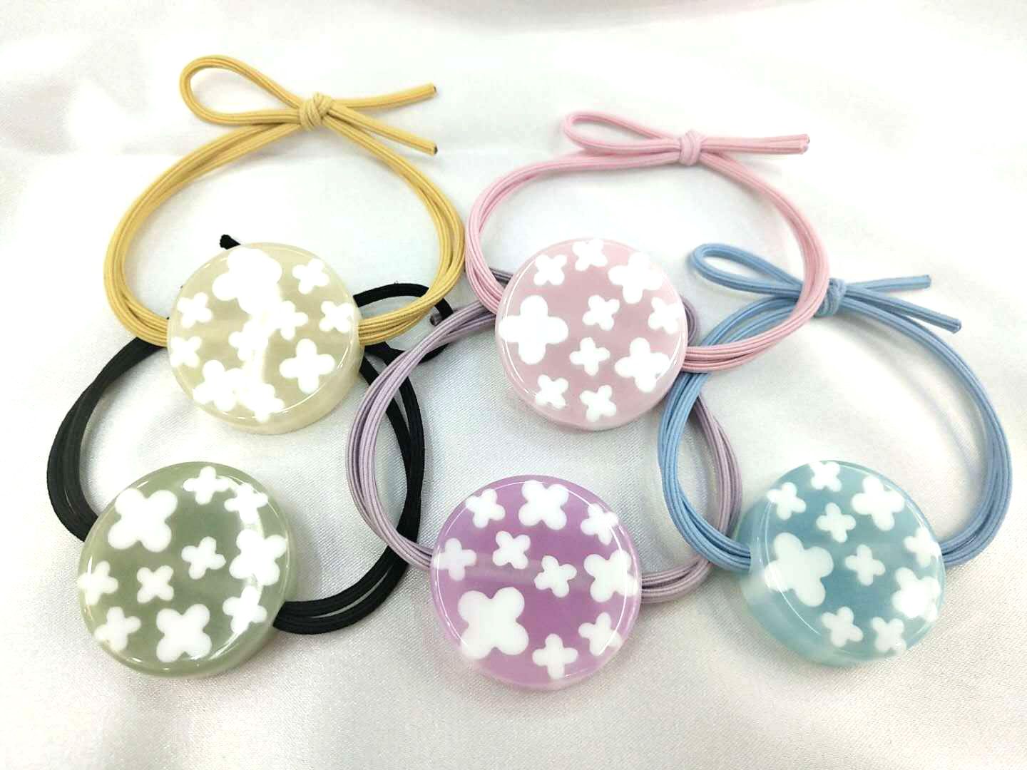 Round jelly cross-shaped knot double-layer headband