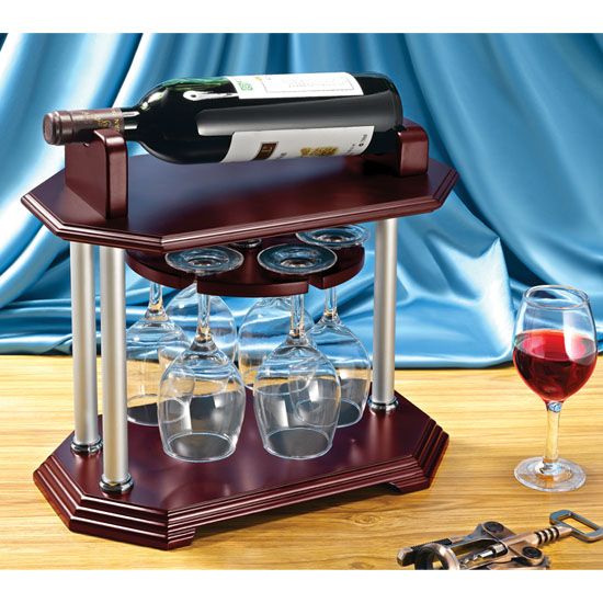 Wine wooden wine rack goblet 10003 thumbnail