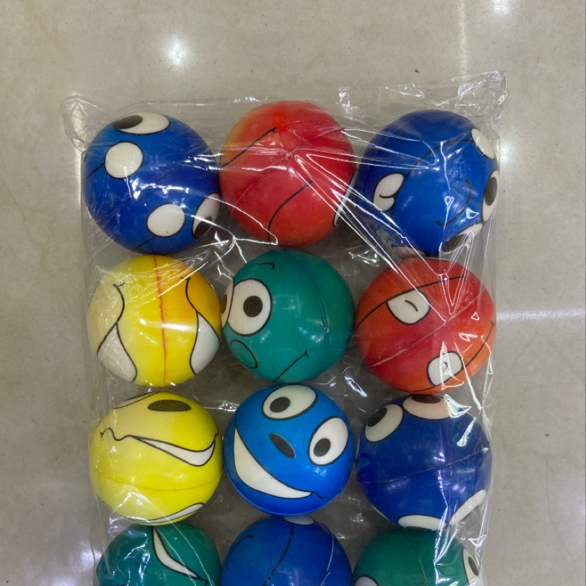 Factory direct sales of 5 cm colored expression mixed pu balls, sponge balls and pressure balls