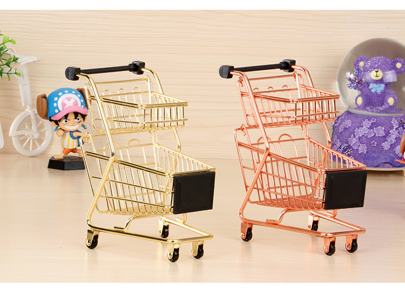 双层迷你车厨房创意儿童过家家益智玩具多款仿真购物车厂家批发详情图3
